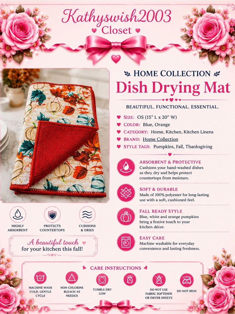 Home Collection, Dish Drying Mat
